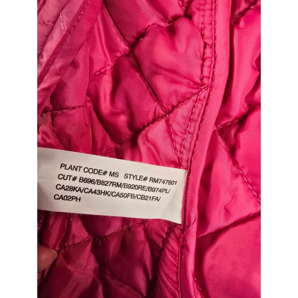 Ralph Lauren Baby Girls Pink Quilted Barn Jacket Coat Corduroy Trim 9m Classic
